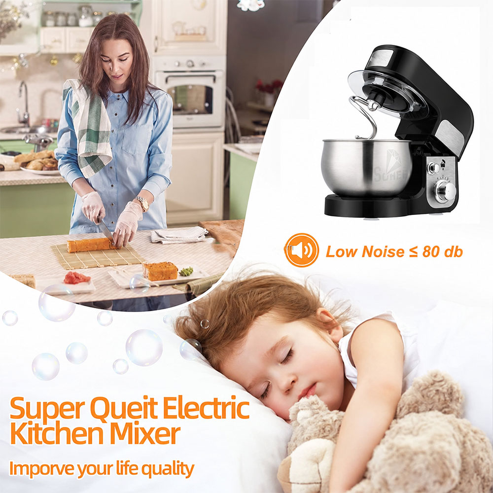 BLUN Stand Mixer Kitchen Machine 6 Speed Baking Pengaduk Adonan 3L - SC-632 Gambar produk BLUN Stand Mixer Kitchen Machine 6 Speed Baking Pengaduk Adonan 3L - SC-632 - 3