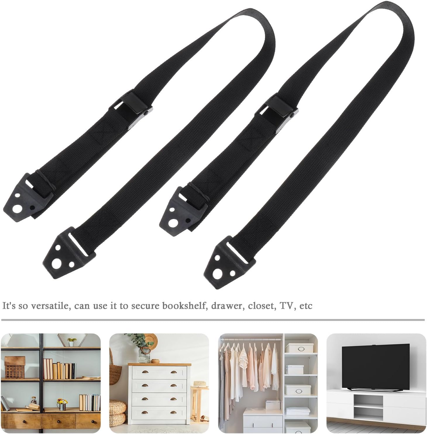 Kizz Tali Pengaman TV Safety Furniture Strap Protection Anti-Tilt 2PCS - Kz01 Gambar produk Kizz Tali Pengaman TV Safety Furniture Strap Protection Anti-Tilt 2PCS - Kz01 - 3