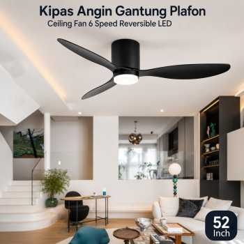 Gambar produk SOVE Kipas Angin Gantung Plafon Ceiling Fan 6 Speed LED 52 Inch - FS2008