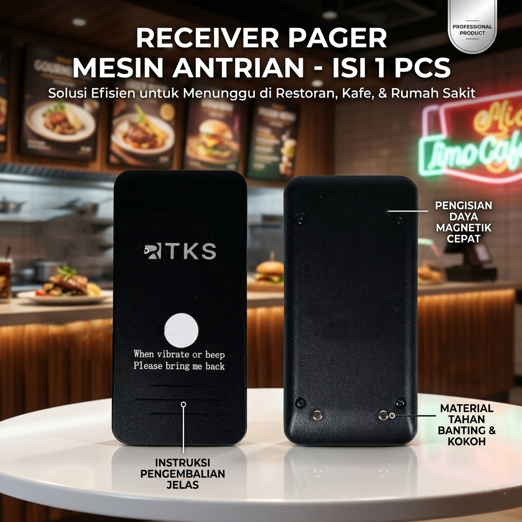 RTKS Wireless Calling System Receiver Pager Mesin Antrian 1 PCS - CTP301 Gambar produk RTKS Wireless Calling System Receiver Pager Mesin Antrian 1 PCS - CTP301 - Utama