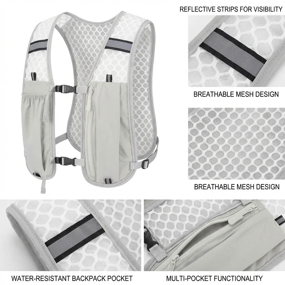 MPP Running Vest Hydrovest Hydration Breathable Rompi Lari Outdoor - WP400 Gambar produk MPP Running Vest Hydrovest Hydration Breathable Rompi Lari Outdoor - WP400 - 2