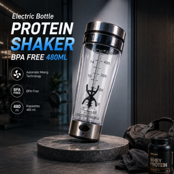 LASKSTIRMUG Botol Minum Protein Shaker Electric Bottle BPA Free 480ml - 1505