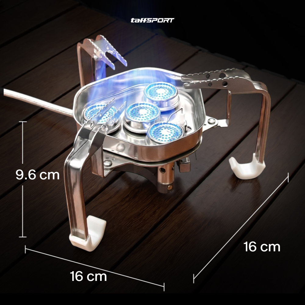 Gambar produk TaffSPORT Kompor Gas Portable Lipat Outdoor 4 Burner Camping Stove - OD543 - 7