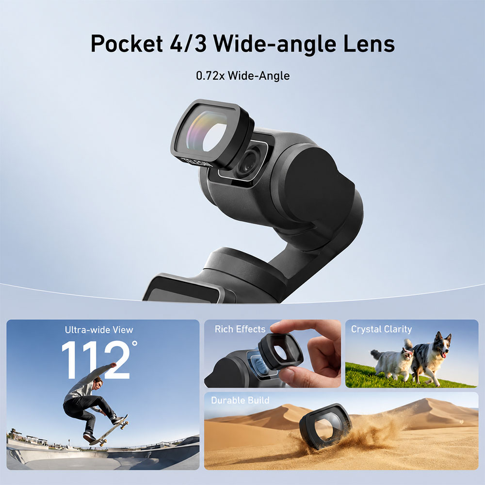 TELESIN Lensa Wide Angle Optical Glass for DJI Osmo Pocket 4/3 - S5-FLT-48-TDJ Gambar produk TELESIN Lensa Wide Angle Optical Glass for DJI Osmo Pocket 4/3 - S5-FLT-48-TDJ - 2