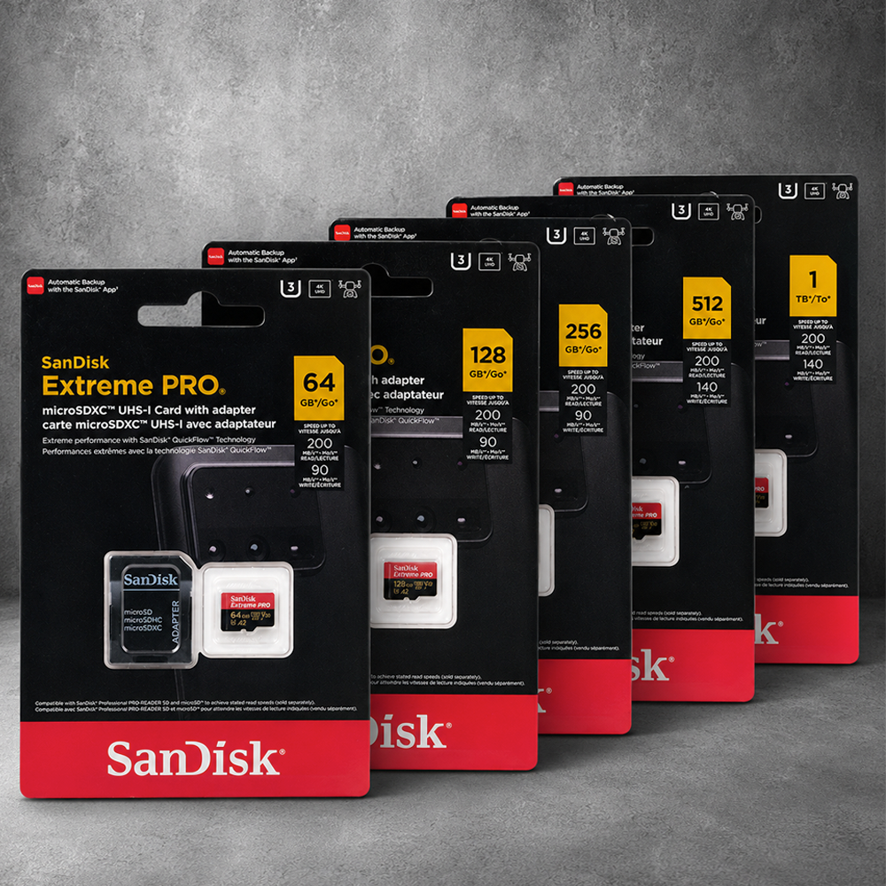 Gambar produk SanDisk Extreme Pro microSDXC UHS-I A2 V30 200MB/s 1TB-SDSQXCD-1T00 - 3