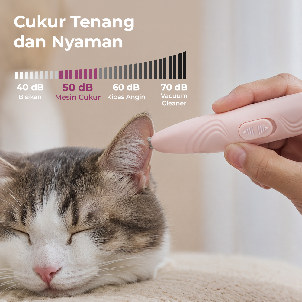 LEYOUFU Alat Cukur Bulu Hewan Peliharaan Elektrik Mini Pet Grooming - SN-16 Gambar produk LEYOUFU Alat Cukur Bulu Hewan Peliharaan Elektrik Mini Pet Grooming - SN-16 - 4