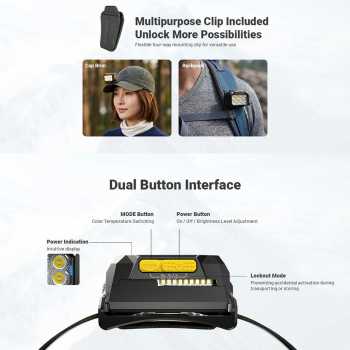 Gambar produk NITECORE Senter Kepala Headlamp LED MCT UHE 3 Color IPX8 1200 Lumens - HA29 UHE - 7