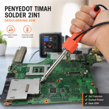 NEWACALOX Alat Penyedot Timah Solder 2in1 Desoldering Pump Tin 30W - CJ-019X