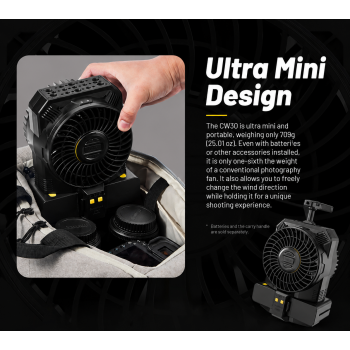 Gambar produk NITECORE Kipas Angin Portable CineWind Photography Fan 7900RPM - CW30 - 3