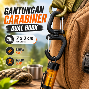 NAVENTURE Gantungan Carabiner Dual Hook 360 Degree EDC 10 PCS - GC010