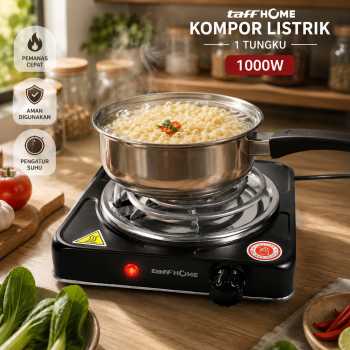 TaffHOME Kompor Listrik 1 Tungku Single Burner Coil Hot Plate 1000W - C1-1000-10