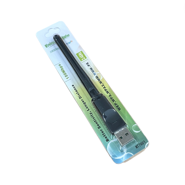 Taffware WiFi USB Adapter 802.11N 150Mbps 3dBi MT7601 with Antena Gambar produk Taffware WiFi USB Adapter 802.11N 150Mbps 3dBi MT7601 with Antena - Kemasan