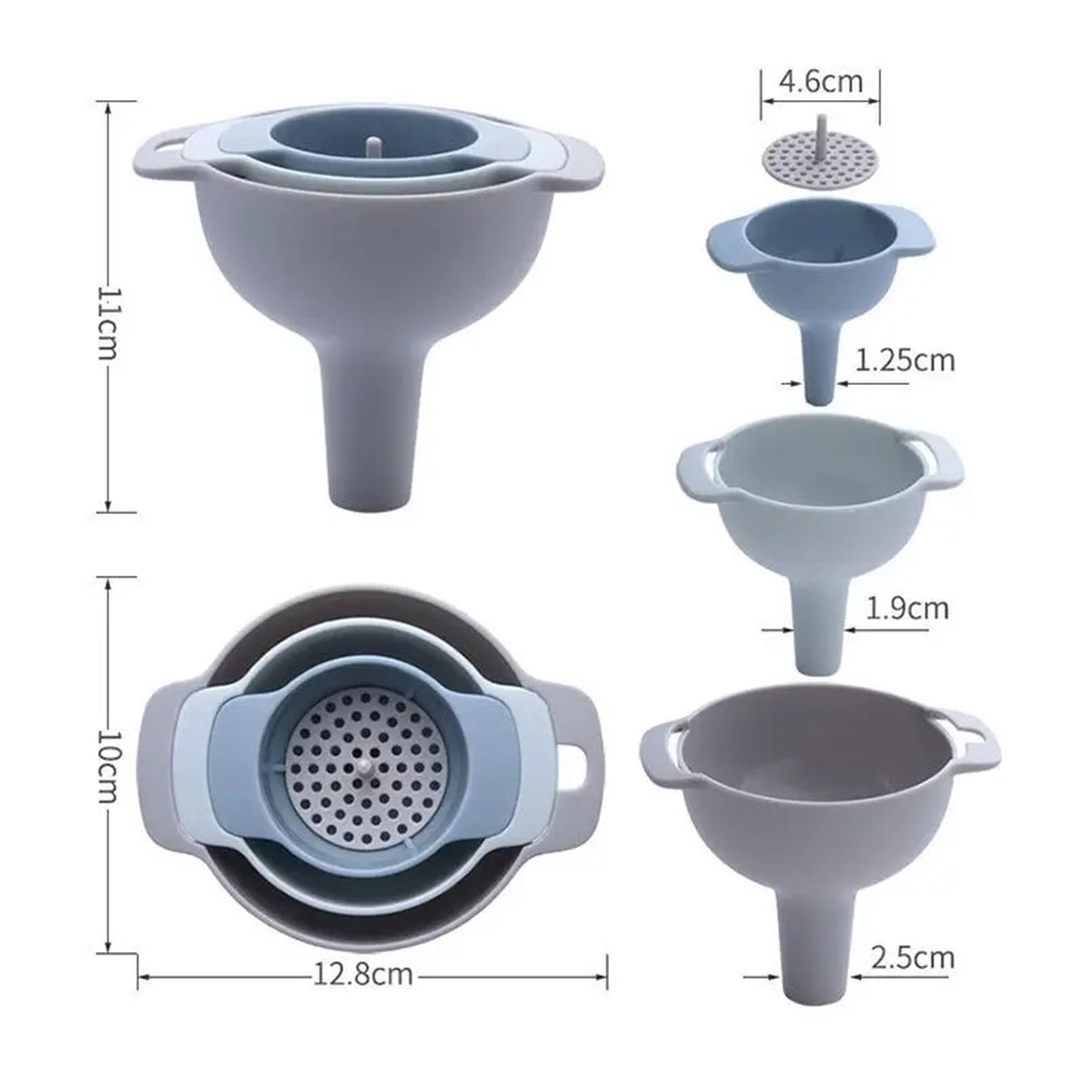 Gambar produk Poten Corong Minyak 4in1 Serbaguna Kitchen Liquid Funnel - KJ613 - 8