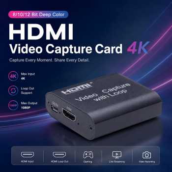 ALLOYSEED HDMI Video Capture Card Adapter Record Box USB 2.0 4K - MS119
