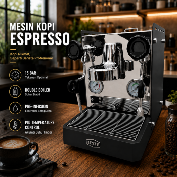 Trieste Mesin Kopi Espresso Semi Automatic Double Boiler 15 Bar 1780W - M180