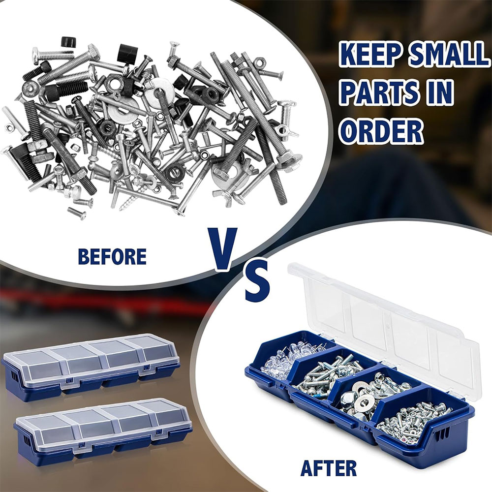 Taffware Kotak Penyimpanan Baut Organizer Box Sekrup Tool Box 4 Slot - INU115 Gambar produk Taffware Kotak Penyimpanan Baut Organizer Box Sekrup Tool Box 4 Slot - INU115 - 1