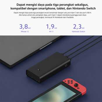 Gambar produk Xiaomi Power Bank 20000mAh Fast Charging Multi Port USB Type C 50W - PB2050SZM - 4