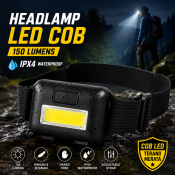 Alloet Senter Kepala Headlamp LED COB IPX4 150 Lumens - HE05