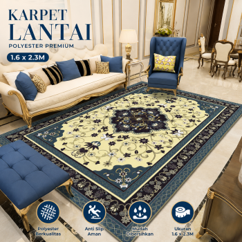 TaffHOME Karpet Lantai Permadani Persian Pattern Polyester 1.6x2.3M - BQ110