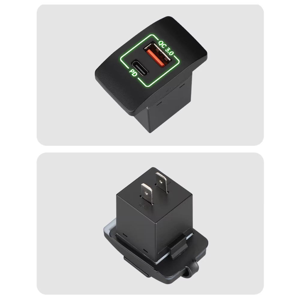Gambar produk Awdy Car Charger Mobil Tanam USB Type C Fast Charging PD QC 3.0 - A20 - 5