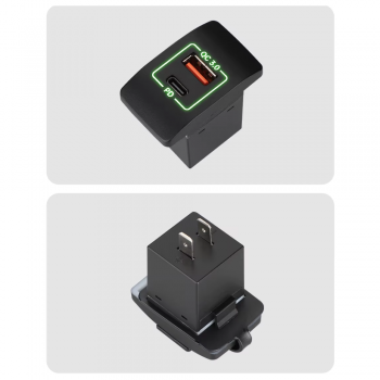Gambar produk Awdy Car Charger Mobil Tanam USB Type C Fast Charging PD QC 3.0 - A20 - 5