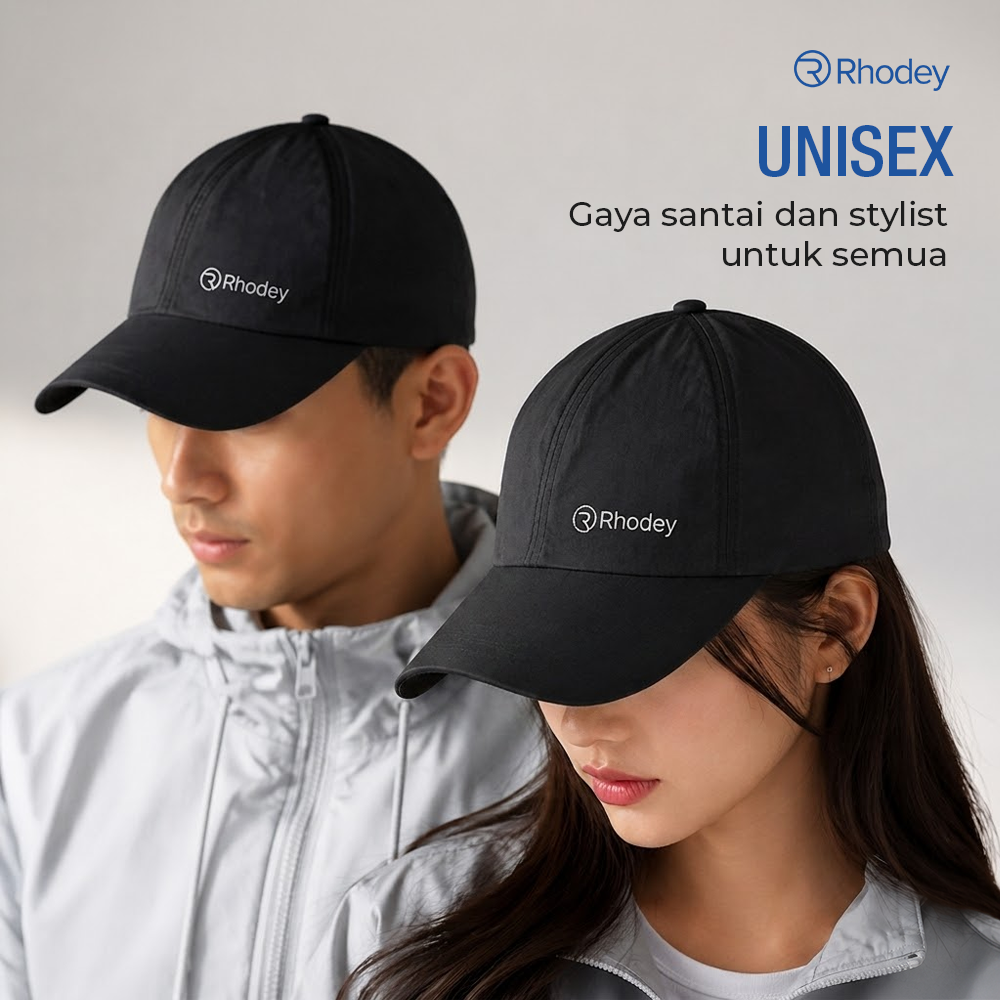 Gambar produk Rhodey Topi Baseball Polos Unisex Polyester Sport Style Cap - MZ237 - 5