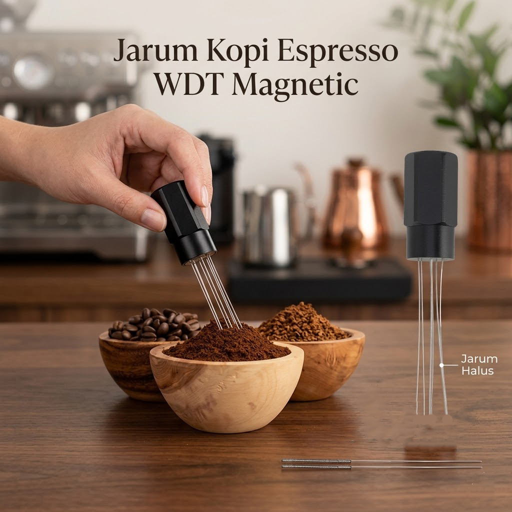 One Two Cups Jarum Kopi Espresso WDT Needle Tool Magnetic Suction - MD-304 Gambar produk One Two Cups Jarum Kopi Espresso WDT Needle Tool Magnetic Suction - MD-304 - Utama