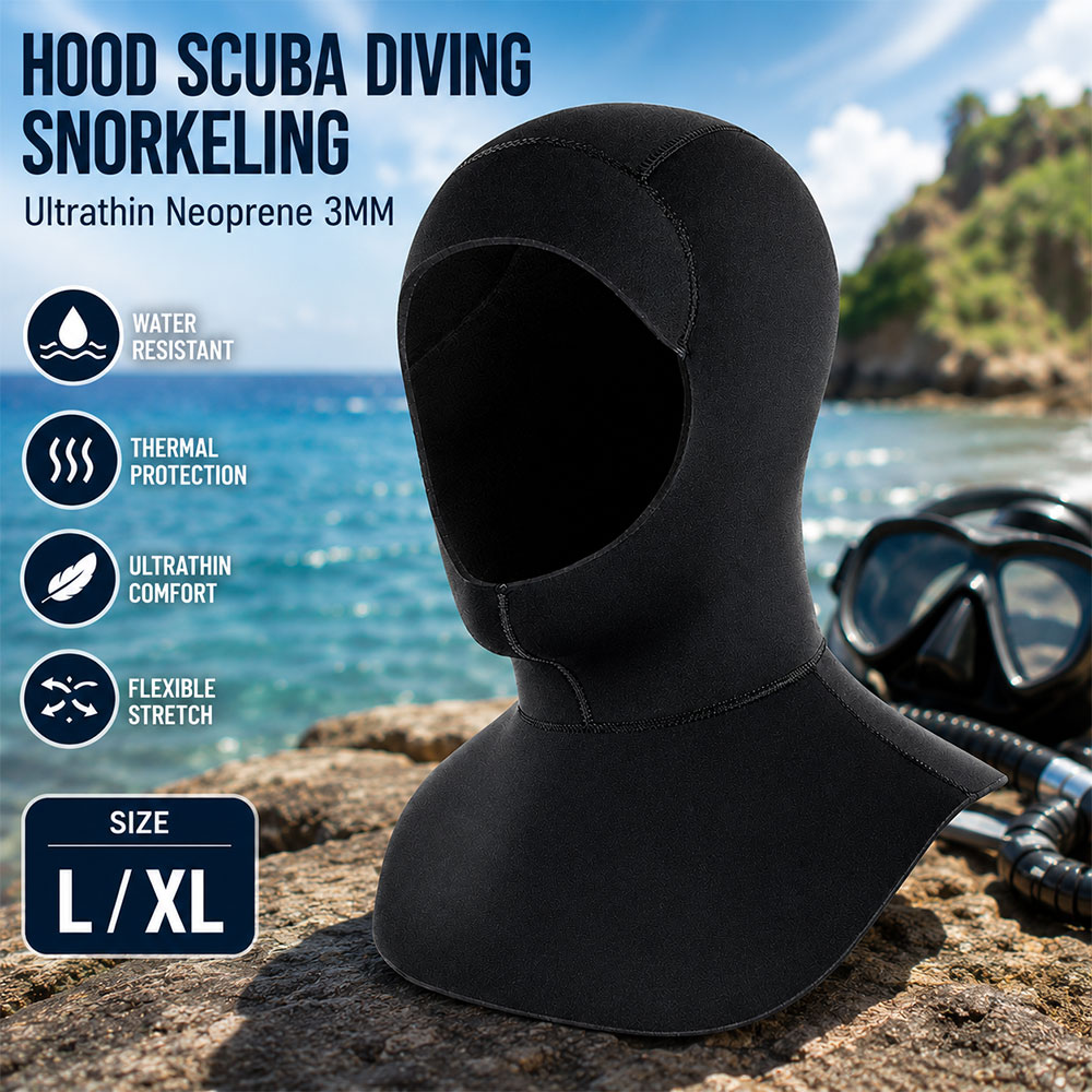 JoyMay Hood Scuba Diving Snorkeling Ultrathin Neoprene L/XL - DH-030 Gambar produk JoyMay Hood Scuba Diving Snorkeling Ultrathin Neoprene L/XL - DH-030 - Utama