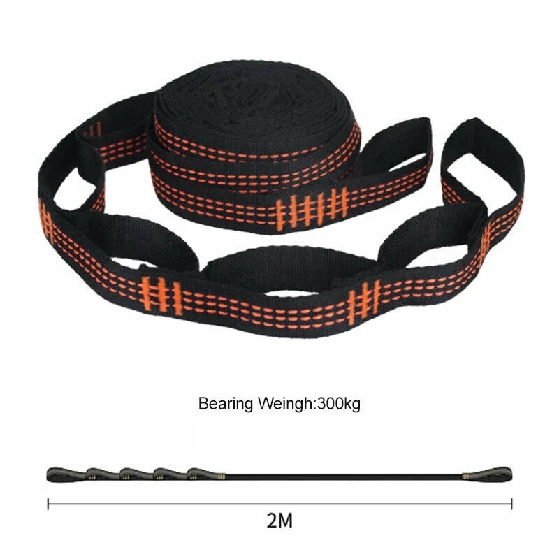 KILLAN Tali Webbing Hammock Strap Polyester 5+1 Loop 300kg 2M 2 PCS - TW-10 Gambar produk KILLAN Tali Webbing Hammock Strap Polyester 5+1 Loop 300kg 2M 2 PCS - TW-10 - Kemasan