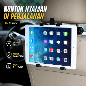 Tendway Holder Tablet Mobil 360 Rotation Headrest Mount 8-11 Inch - SBT-1104