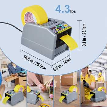 Gambar produk Mezurun Tape Cutter Automatic Dispenser Mesin Pemotong Lakban 25 W - ZCUT-9 - 8