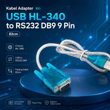 Gambar produk DUNS Kabel Adapter USB HL-340 to RS232 DB9 Support Win7 64-bit - D9