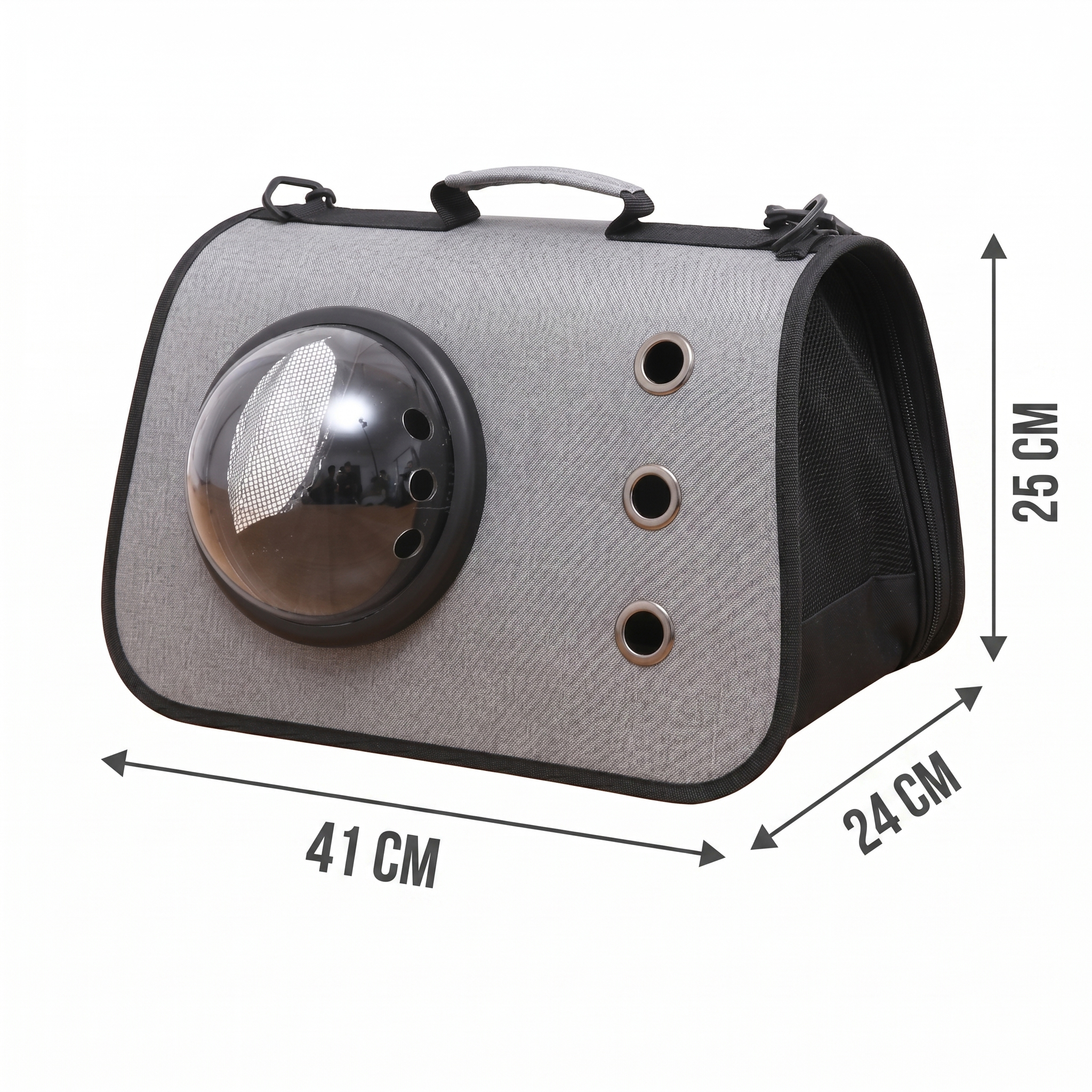 HABEI Tas Kucing Anjing Portable Breathable Linen Pet Carrier - HT-50 Gambar produk HABEI Tas Kucing Anjing Portable Breathable Linen Pet Carrier - HT-50 - 6