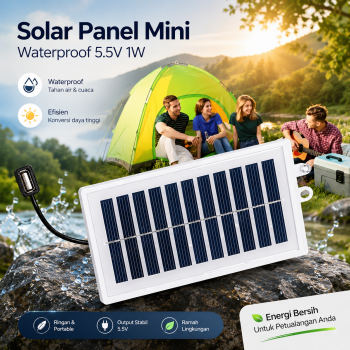 XIWANG Solar Panel Mini USB Waterproof Outdoor Portable 5.5V 1W - SN5
