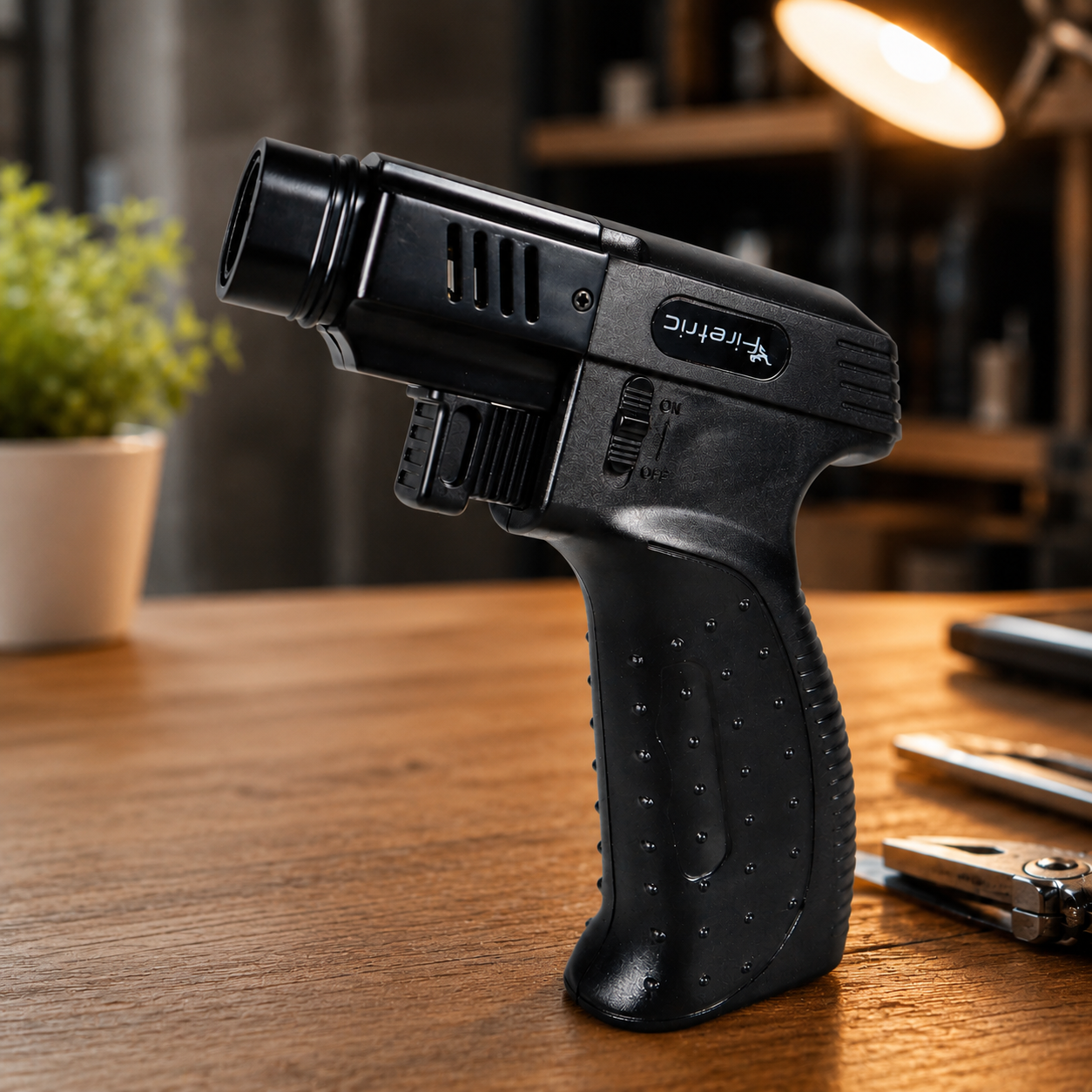 Firetric Korek Gas Lighter Double Torch Jet BBQ Cooking Welding Gun - M900 Gambar produk Firetric Korek Gas Lighter Double Torch Jet BBQ Cooking Welding Gun - M900 - 1
