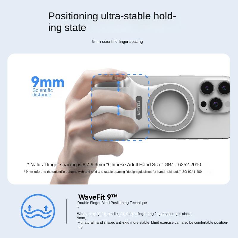 TELESIN Fun Shot Magnetic Grip 2 Phone DSLR Style Shutter for iPhone - TPMP001-01 Gambar produk TELESIN Fun Shot Magnetic Grip 2 Phone DSLR Style Shutter for iPhone - TPMP001-01 - 3