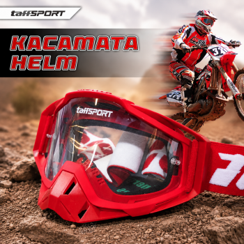 TaffSPORT Kacamata Helm Motor Goggles UV400 Protection Windproof - UV400