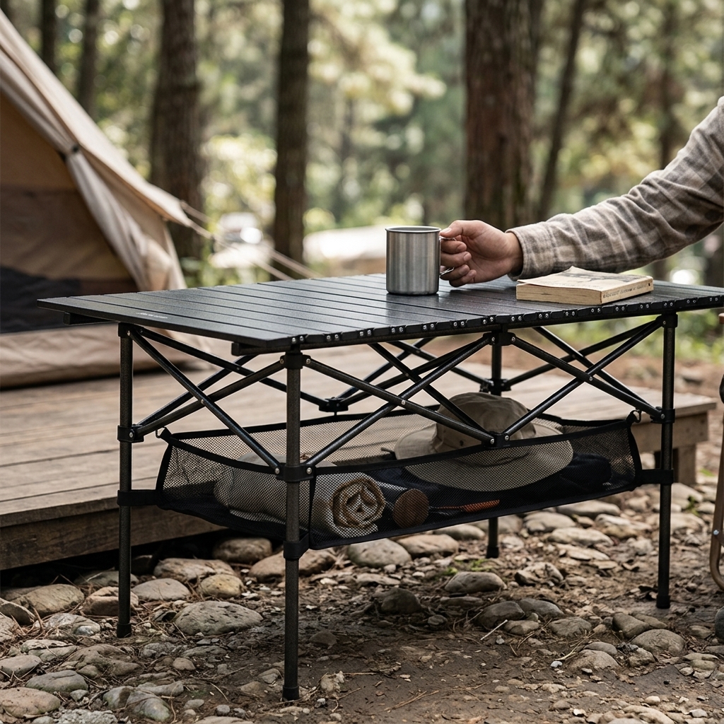 TaffSPORT Meja Lipat Outdoor Piknik Camping Portable Table 118x55x50cm - TX120 Gambar produk TaffSPORT Meja Lipat Outdoor Piknik Camping Portable Table 118x55x50cm - TX120 - 5