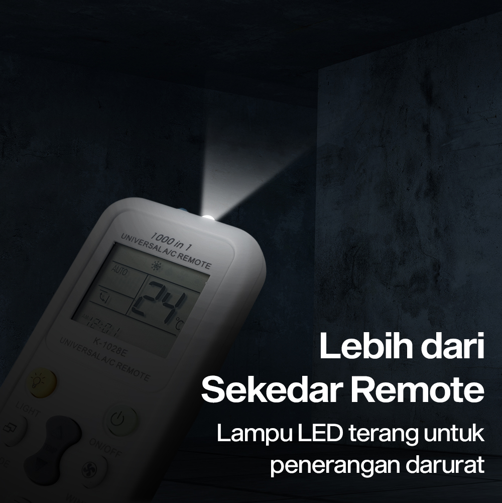 Remot AC Universal Remote Controller Air Conditioner with LED Light - K-1028E Gambar produk Remot AC Universal Remote Controller Air Conditioner with LED Light - K-1028E - 4
