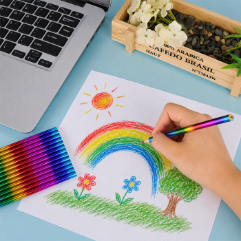 Gambar produk WEBOW Pensil Warna Rainbow Color Pencils Drawing Painting 16 PCS/Set - XP004 - 6