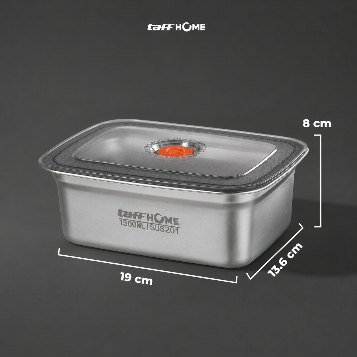 TaffHOME Kotak Makan Anti Tumpah Lunch Bento Box Stainless Steel 201 1.3L - KT273 Gambar produk TaffHOME Kotak Makan Anti Tumpah Lunch Bento Box Stainless Steel 201 1.3L - KT273 - 7