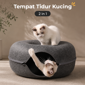 Quety Tempat Tidur Kucing Mainan Terowongan Cat Donut Tunnel Bed - Q60