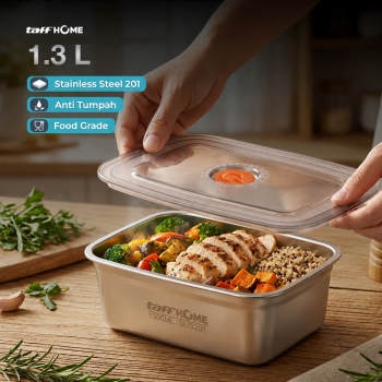 TaffHOME Kotak Makan Anti Tumpah Lunch Bento Box Stainless Steel 201 - KT273