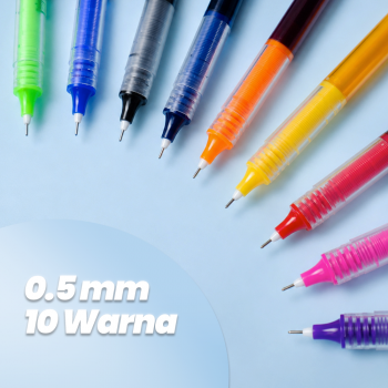 Xuanxuan Pulpen Bolpen Warna Warni Color Ballpoint Gel Pen 0.5mm 10PCS - XX633