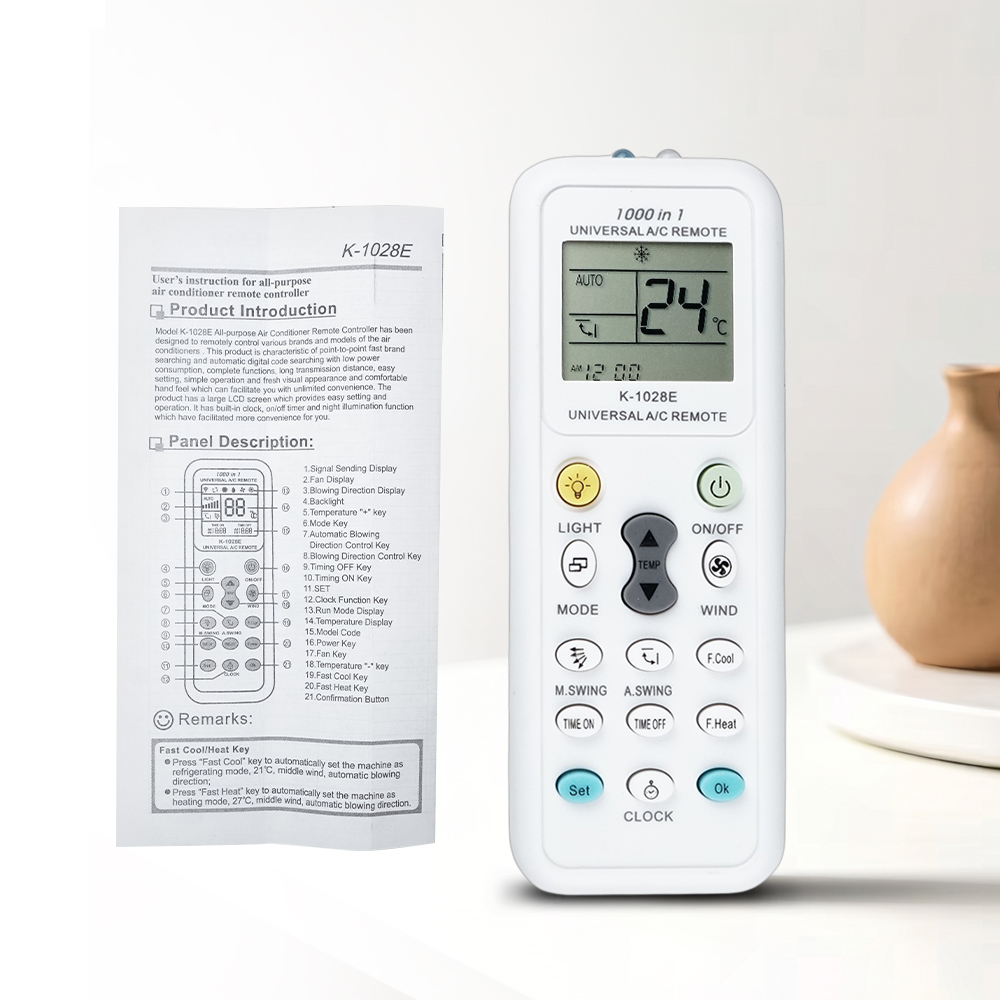 Remot AC Universal Remote Controller Air Conditioner with LED Light - K-1028E Gambar produk Remot AC Universal Remote Controller Air Conditioner with LED Light - K-1028E - 8