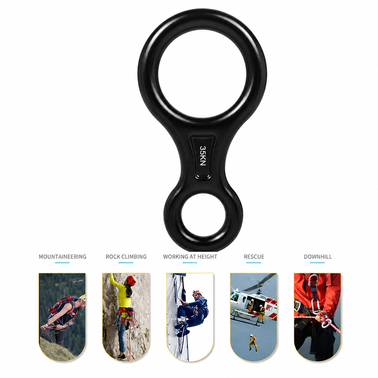 TaffSPORT Figure 8 Descender Ring Climbing Aviation Aluminium 35KN - CE35 Gambar produk TaffSPORT Figure 8 Descender Ring Climbing Aviation Aluminium 35KN - CE35 - 5