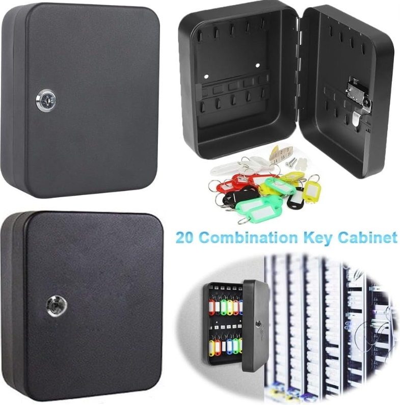 TaffGUARD Lemari Kunci Cabinet 20 Hook Box Wall Mounted with Key Lock - KD-20 Gambar produk TaffGUARD Lemari Kunci Cabinet 20 Hook Box Wall Mounted with Key Lock - KD-20 - 4