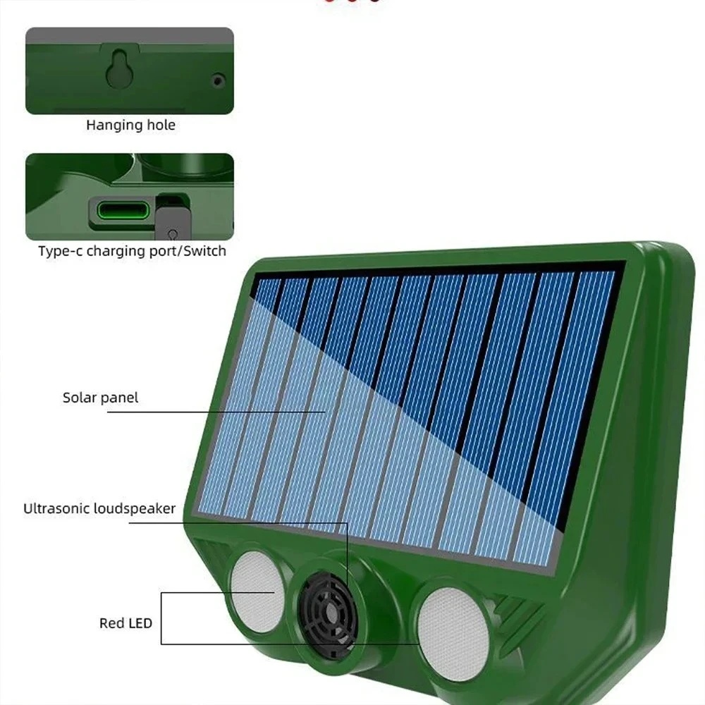 JUBES Pengusir Tikus Ultrasonic Solar Power Mouse Repellent 500mAh - MS-211 Gambar produk JUBES Pengusir Tikus Ultrasonic Solar Power Mouse Repellent 500mAh - MS-211 - 4