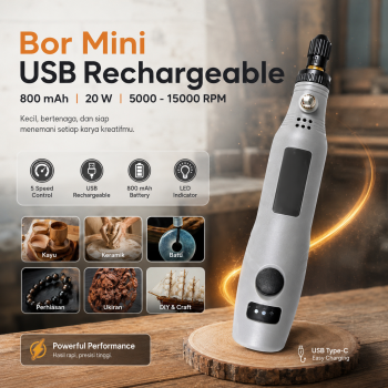 Gambar produk NEWACALOX Bor Mini Grinder Polishing Electric Drill USB Rechargeable - 201