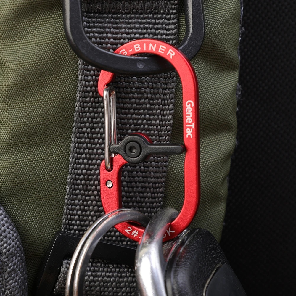 YOGU Carabiner Dual Loop G-Biner Spring Lock Gantungan Kunci 36kg - GC009 Gambar produk YOGU Carabiner Dual Loop G-Biner Spring Lock Gantungan Kunci 36kg - GC009 - 2